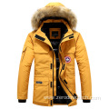 Mens Winter Jackets Stand Collar Hooded Coat